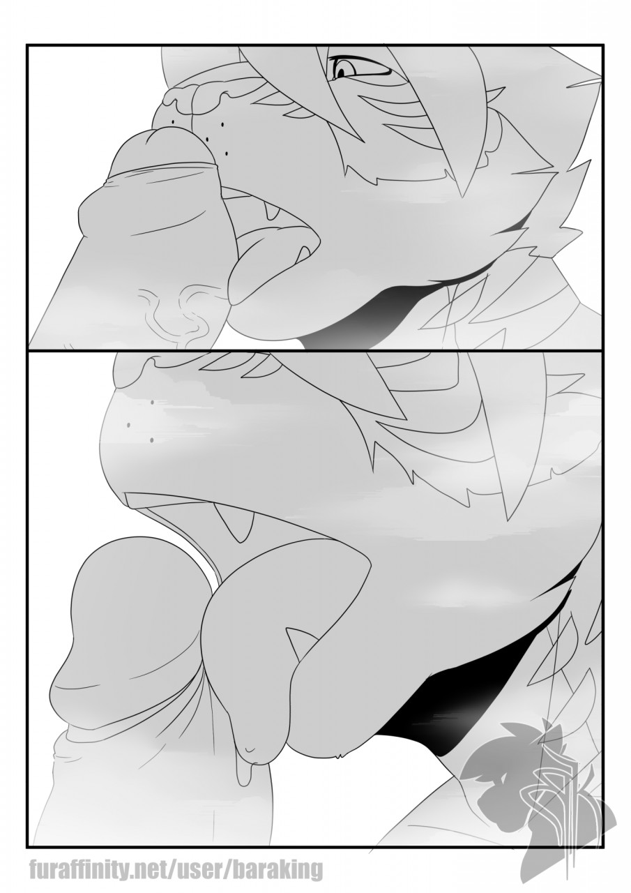 anthro baraking comic digital_drawing_(artwork) digital_media_(artwork) erection father father_and_son feline fellatio greyscale hair hi_res humanoid_penis incest licking line_art male male/male mammal monochrome nipples oral parent partially_retracted_foreskin penis penis_lick sex son tiger tongue tongue_out uncut vein