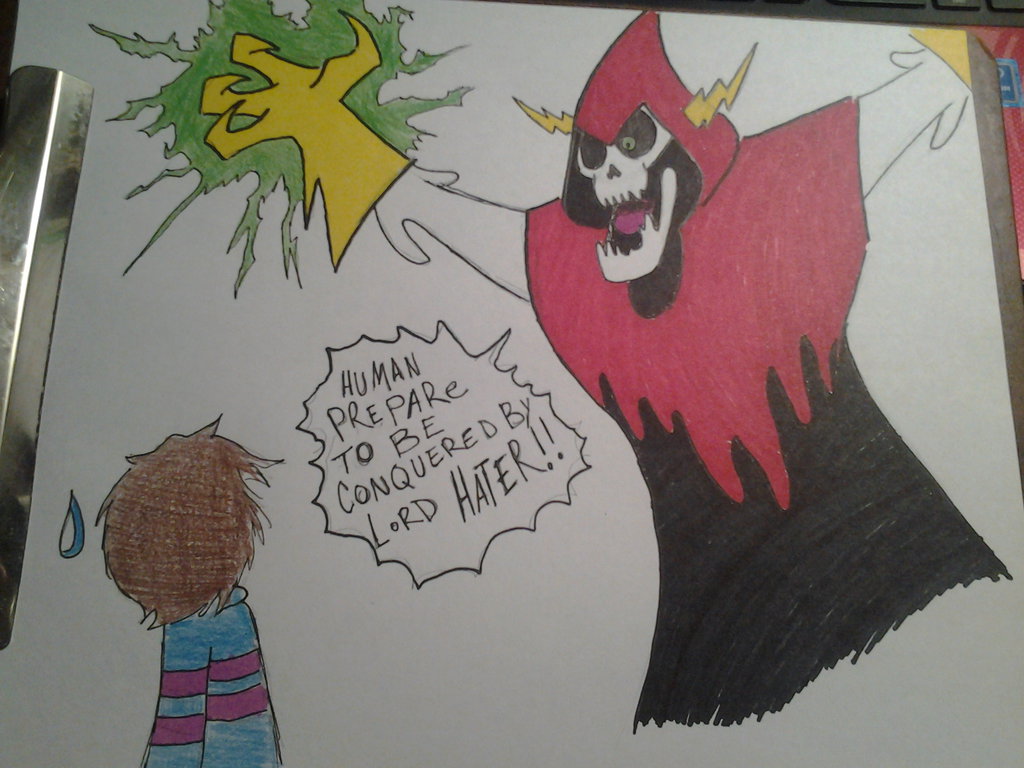 lord_hater protagonist_(undertale) traditional_media_(artwork) undertale video_games wander_over_yonder