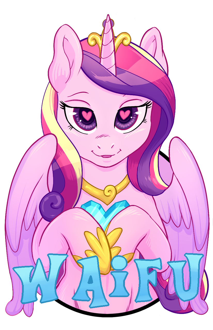 &lt;3 &lt;3_eyes 2016 blush crown crystal english_text equine female friendship_is_magic gold_(metal) hobbes_maxwell horn jewelry looking_at_viewer mammal my_little_pony necklace princess_cadance_(mlp) purple_eyes solo text waifu winged_unicorn wings
