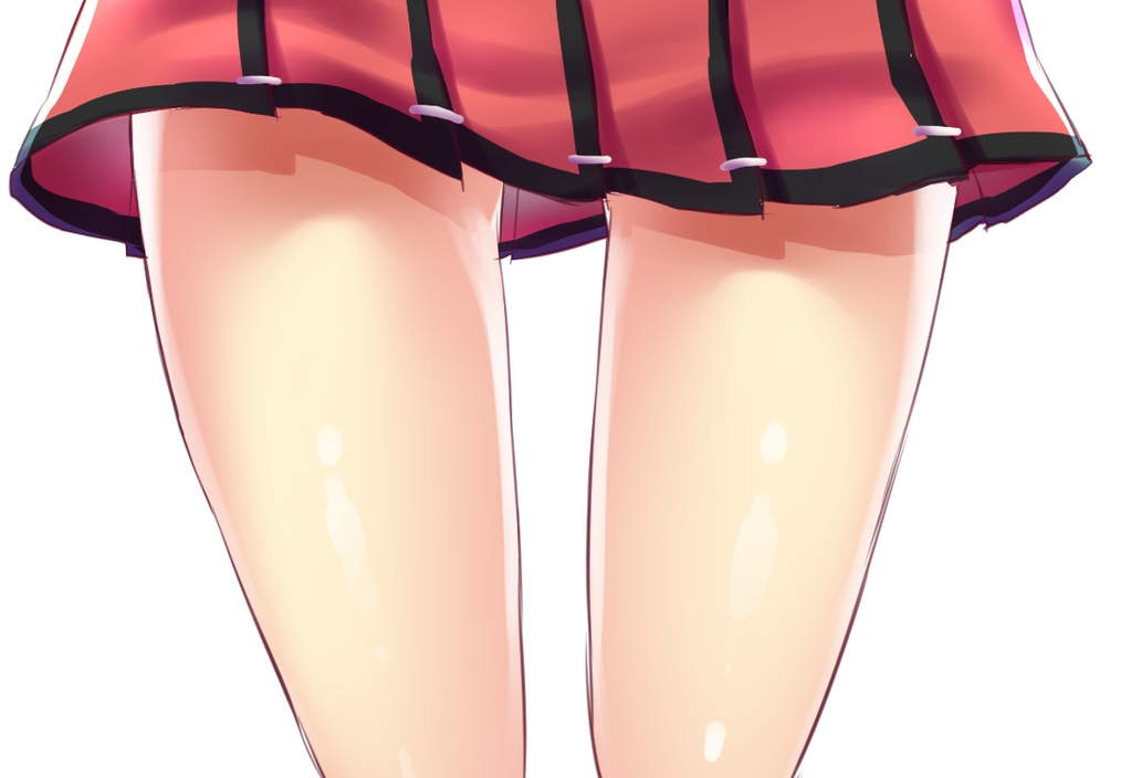 1girl close-up copyright_request female from_behind kantai_collection lower_body miniskirt pleated_skirt red_skirt simple_background skirt solo standing tamako_(ei_niku) thighs white_background