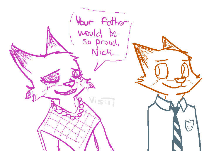 2016 age_difference anthro canine disney female fox male mammal mother mother_and_son mrs._wilde mrs_wilde mrs_wilde_(weaver) nick_wilde parent son visiti zootopia
