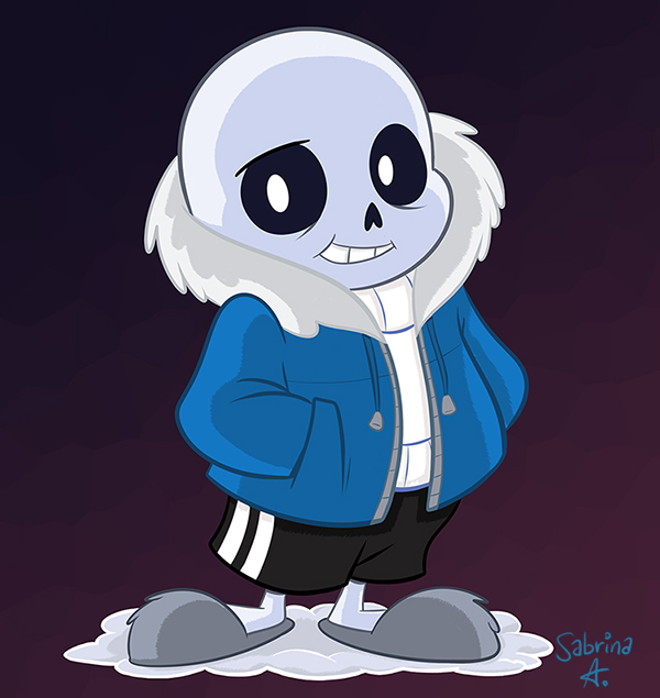 2016 animated_skeleton bone clothing looking_at_viewer male sans_(undertale) sibsy skeleton solo undead undertale video_games