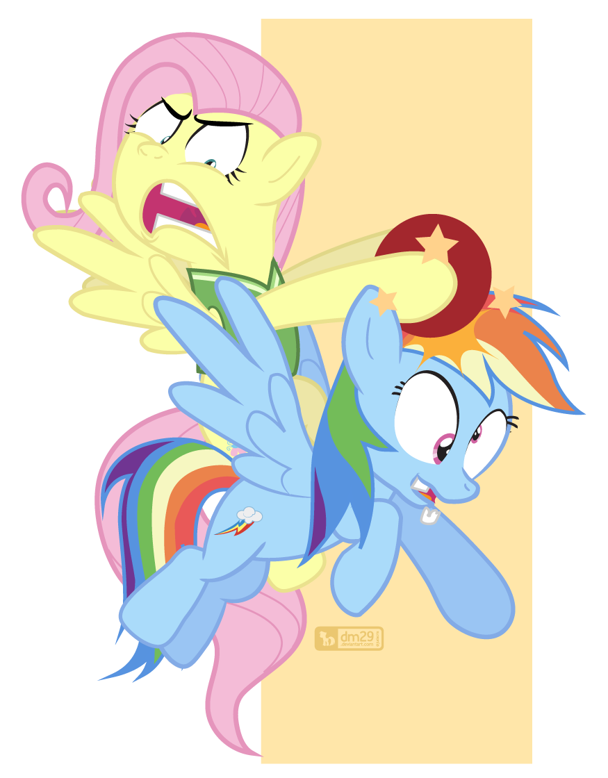 2016 ball derp_eyes dm29 duo equine female fluttershy_(mlp) friendship_is_magic mammal my_little_pony pegasus rainbow_dash_(mlp) wings