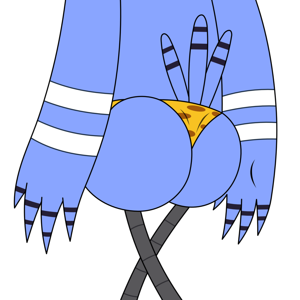 avian big_butt bird blue_jay butt cartoon_network clothing corvid kol98 male mordecai regular_show swimsuit thong