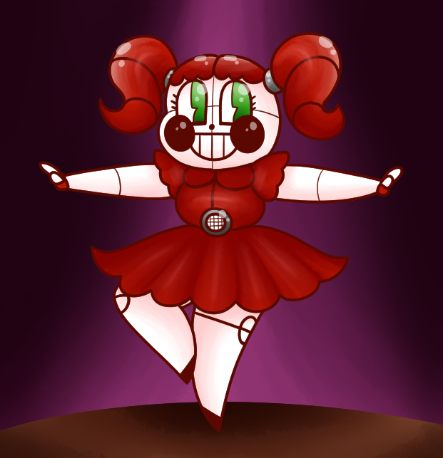 animatronic baby_(fnafsl) blush clothing dress female five_nights_at_freddy's humanoid machine not_furry robot sister_location snaxattacks solo video_games