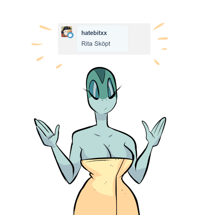 big_breasts breasts cleavage clothed clothing cross_country_cartoons english_text eyelashes eyes_closed female herny lizard reptile scalie simple_background solo tex_avery text towel tumblr white_background wide_hips