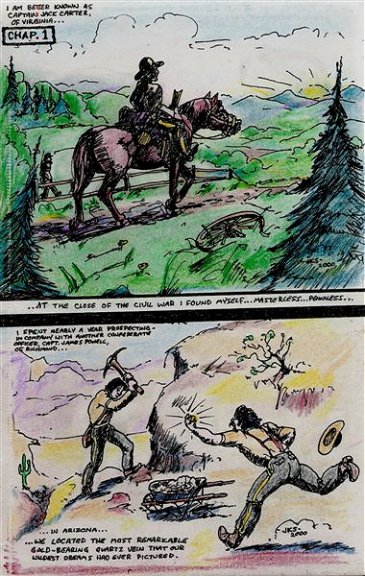 a_princess_of_mars cowboy desert edgar_rice_burroughs equine horse horseback human james_killian_spratt john_carter male mammal pickaxe traditional_media_(artwork)