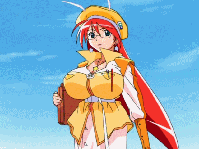 00s 2girls animated animated_gif belt bouncing_breasts breasts cleavage earrings female glasses green_eyes hat huge_breasts jacket jewelry jiggle lipstick long_hair magical_teacher_komachi makeup multiple_girls nakahara_komugi necklace nurse_witch_komugi-chan outdoors red_hair red_lips running school_uniform skirt sky solo_focus star star_earrings star_necklace teacher uniform upper_body walking