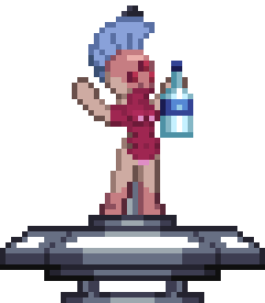 alcohol animated beverage blinking breasts dancing digital_media_(artwork) female fish hylotl low_res marine pixel_(artwork) pole pole_dancing pussy starbound stripper travelling_merchant video_games
