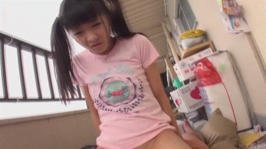 1boy 1girl animated animated_gif asian black_hair bottomless censored cowgirl_position flat_chest girl_on_top photo saotome_yui sex twintails vaginal
