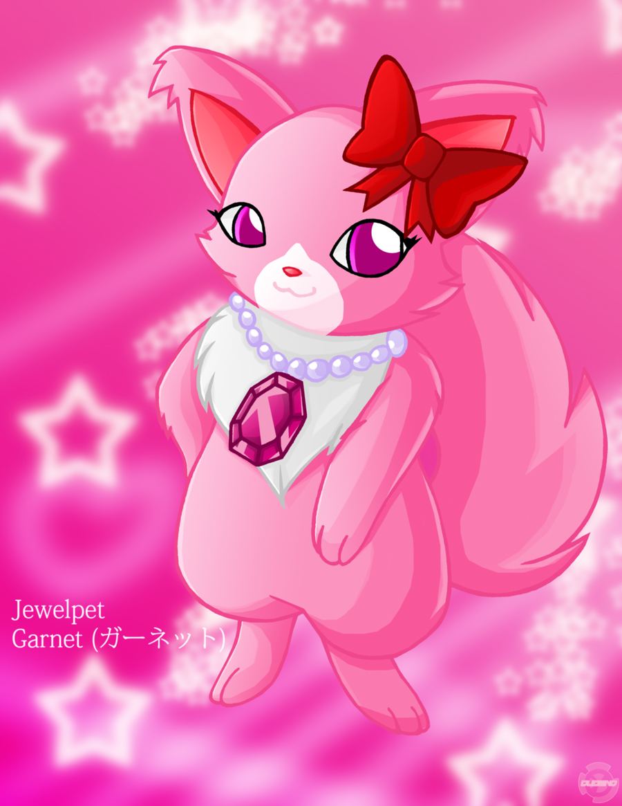 &lt;3 bow cat cute feline female garnet_(jewelpet) jewelpet looking_at_viewer mammal mrsorange oddly_sexy pink_background pink_eyes sanrio simple_background smile solo star text translated
