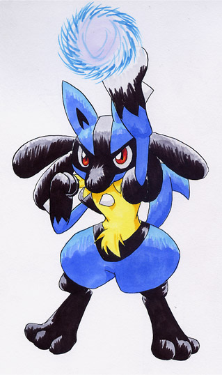 2010 canine enon jackal lucario mammal nintendo pok&eacute;mon simple_background solo standing tagme video_games white_background