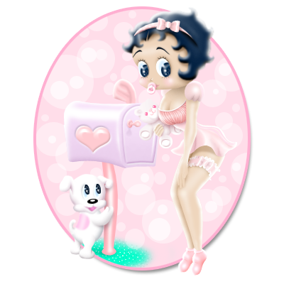 &lt;3 betty_boop betty_boop_(series) breasts canine christieluv cleavage clothed clothing dog female feral fur hair holding_(disambiguation) human looking_aside looking_at_viewer mailbox mammal mouth_hold nude pacifier pudgy_(betty_boop) short_hair size_difference standing tan_skin teddy_bear white_fur