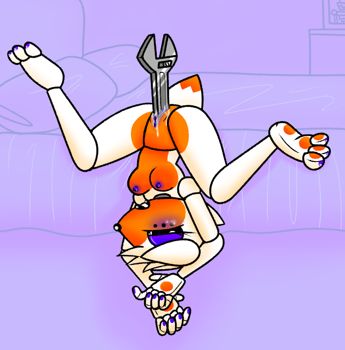 animatronic breasts canine female five_nights_at_freddy's five_nights_at_freddy's_world fox lolbit_(fnaf) machine mammal masturbation nipples penetration pussy robot snaxattacks solo tools video_games wrench