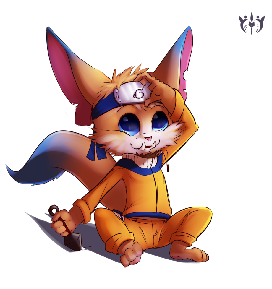 cosplay forehead_protector furfit gnar_(lol) humor league_of_legends male naruto pun video_games yordle