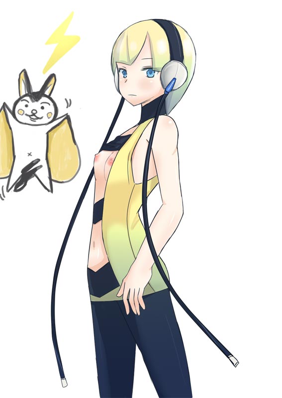 artist_request breasts emolga emonga gym_leader kamitsure kamitsure_(pokemon) nipples pokemon pokemon_(game) pokemon_black_and_white pokemon_bw shiki_(no-reply)