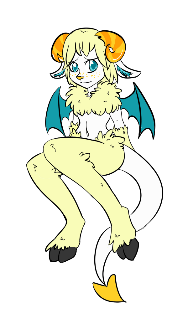 alpha_channel blue_eyes caprine cashmere cute dragon ewe female flat_colors freckles hooves horn hybrid mammal monster_girl_(genre) nervous nude safe scales sheep shy simple_background sitting spottyfreak transparent_background wings wool zodiac_dragon