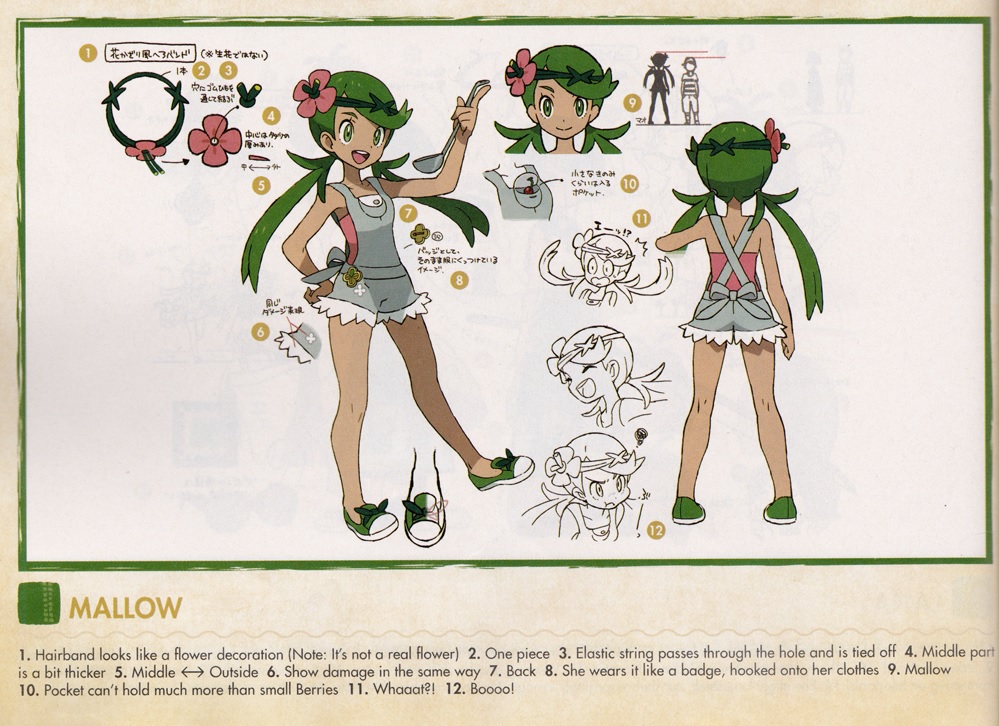 &gt;:t /\/\/\ 10s 1girl :t badge berry character_sheet clenched_hand concept_art dark_skin description flower fruit green_eyes green_hair hair_flower hair_ornament hand_on_hip happy height_chart holding ladle laughing long_hair looking_at_viewer male_protagonist_(pokemon_sm) mao_(pokemon) matching_hair/eyes official_art open_mouth overalls pokemon pokemon_(game) pokemon_sm portrait shoes simple_background sketch smile sugimori_ken surprised tied_hair trial_captain twintails