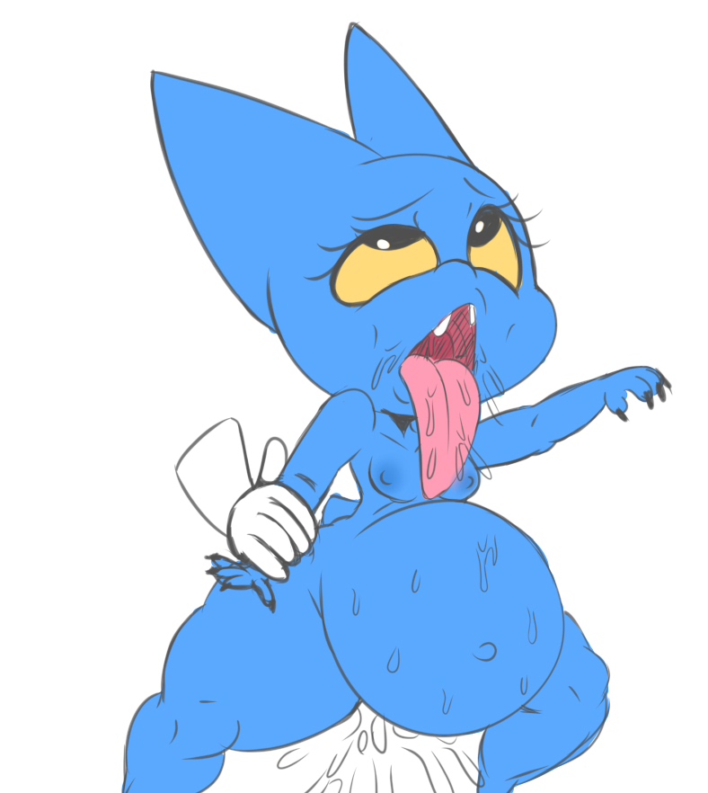 adorabat anthro bat biped blue_body bodily_fluids cartoon_network cum cum_inflation drooling female female_penetrated genital_fluids inflation male male/female male_penetrating male_penetrating_female mammal mao_mao:_heroes_of_pure_heart neom-daddy penetration saliva sex simple_background sweat thick_thighs tongue tongue_out white_background