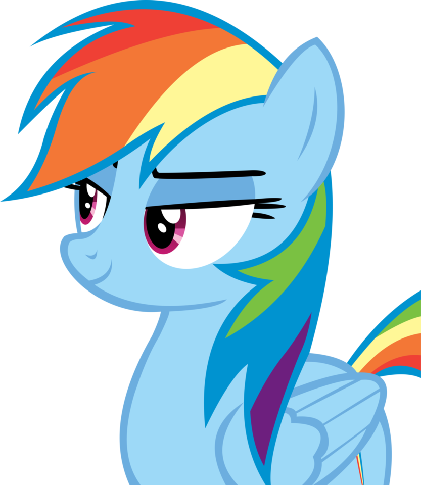 cyanlightning_(artist) equine feathered_wings feathers female feral friendship_is_magic hair mammal multicolored_hair my_little_pony pegasus rainbow_dash_(mlp) rainbow_hair smile solo wings