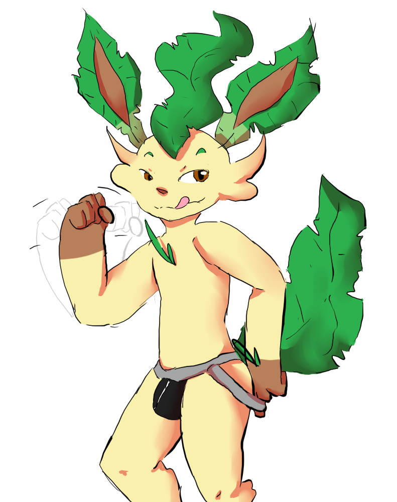 alpha_channel anthro anthrofied bulge canine clothing cub daily-tiger eeveelution feifei flora_fauna jockstrap leafeon licking licking_lips mammal motion_lines naughty_face nintendo plant pok&eacute;mon simple_background suggestive suggestive_gesture tongue tongue_out transparent_background underwear video_games wanking_gesture young