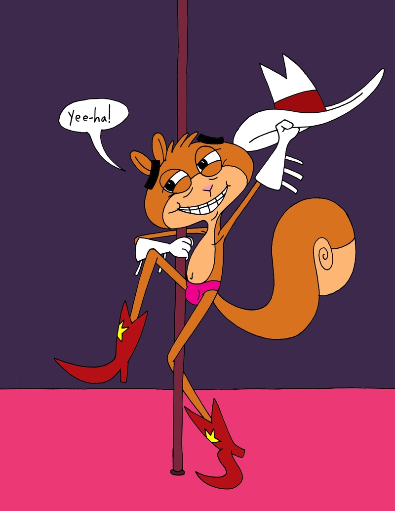 boots clothing dancing footwear hat kooshmeister mammal pole pole_dancing rodent scaredy_squirrel speedo squirrel swimsuit