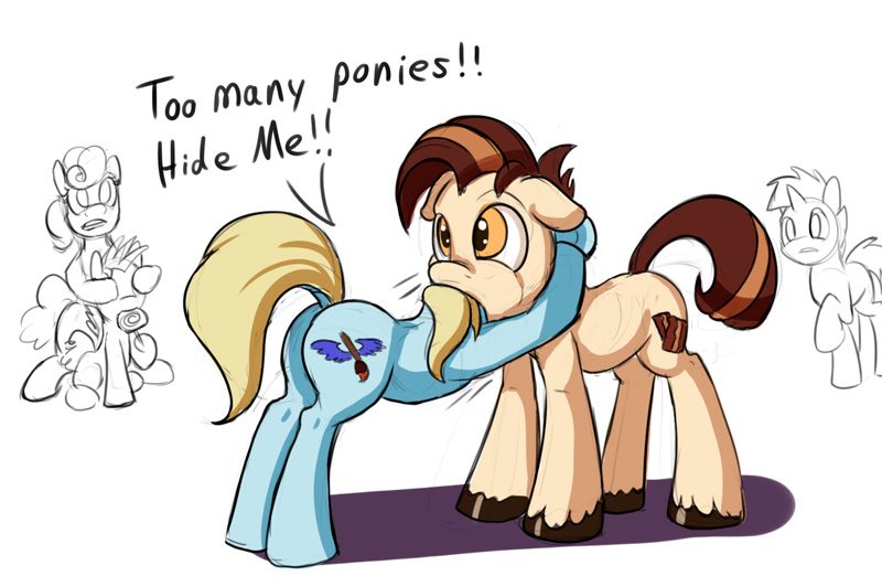 cute embarrassed equine hiding horse mammal my_little_pony nervous pan_sizzle pony ponythroat vore worried