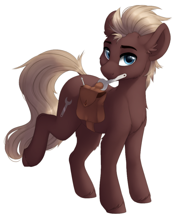 alpha_channel blue_eyes brown_fur cutie_mark eyebrows fan_character feral fur hooves looking_at_viewer my_little_pony silentwulv simple_background solo tan_hair transparent_background