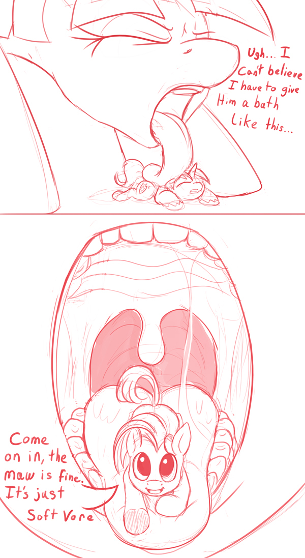 drooling friendship_is_magic licking micro monochrome my_little_pony pan_sizzle ponythroat saliva shining_armor_(mlp) tongue tongue_out twilight_sparkle_(mlp) uvula vore