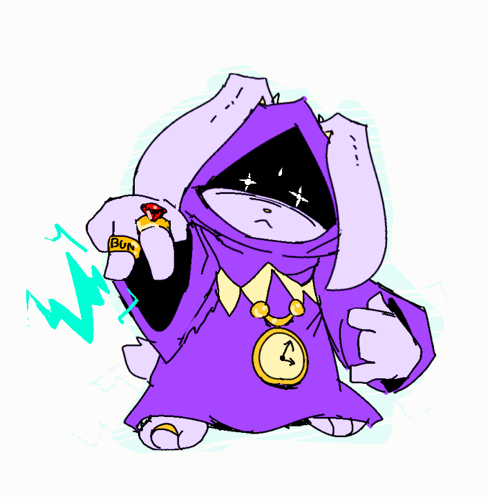 3_eyes clothing digit_ring feet female finger_ring floppy_ears fur gem gem_(kekitopu) gold_ring hooded_robe jewelry kekitopu lagomorph leporid mammal multi_eye purple_body purple_clothing purple_ears purple_fur purple_robe purple_tail rabbit ring robe shadow_wizard_money_gang shadowed_eyes solo tail toe_ring toes