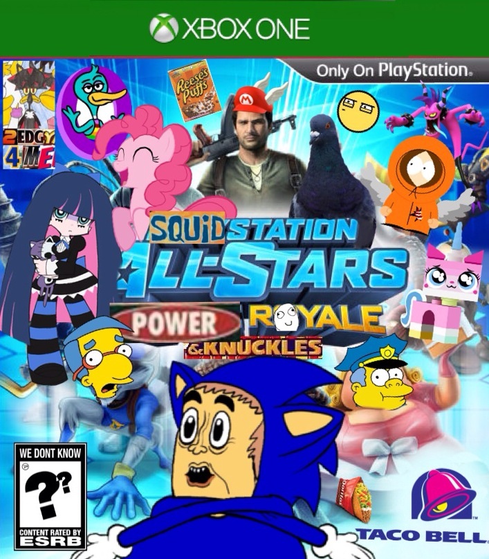 bioshock bird cereal_box clancy_wiggum clank cole_macgrath cover crossover doritos expand_dong fake_cover fat_princess game_console game_cover god_of_war honekoneko_(psg) infamous kenny_mccormick kratos littlebigplanet mario mario_(series) meme milhouse_van_houten my_little_pony my_little_pony_friendship_is_magic nathan_drake panty_&amp;_stocking_with_garterbelt pigeon pinkie_pie playstation_3 playstation_all-stars_battle_royale princess_(fat_princess) princess_unikitty queer_duck queer_duck_(character) ratchet_&amp;_clank ratchet_(ratchet_&amp;_clank) reese's_puffs sackboy shadow_the_hedgehog sly_cooper sly_cooper_(series) sonic sonic_and_knuckles sonic_the_hedgehog south_park spongebob_squarepants squidward_tentacles stocking_(psg) super_mario_64 taco_bell the_lego_group the_lego_movie the_simpsons third-party_edit uncharted wing_cap xbox_one