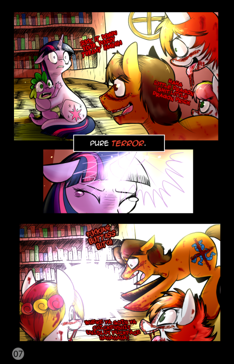 blood comic crossed crossed_equestria deyogee dragon equine friendship_is_magic horse jitterbug_jive mammal my_little_pony pony reptile scalie sin spike_(mlp) text twilight_sparkle_(mlp)