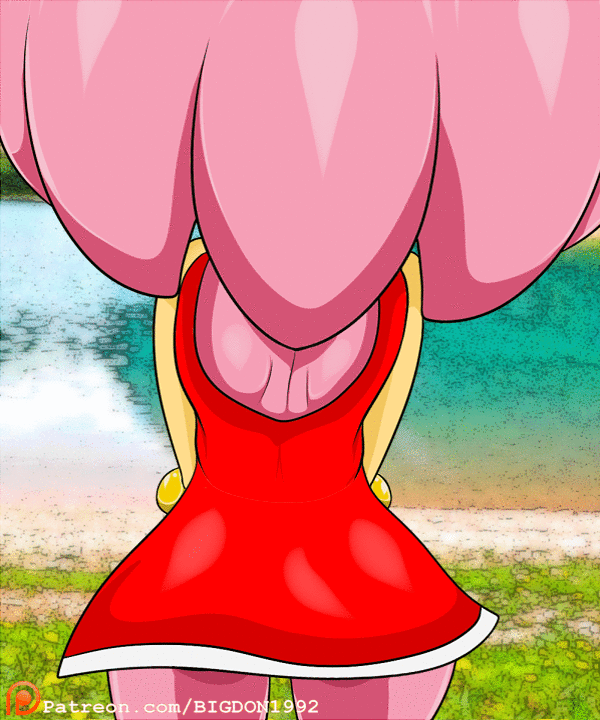 2017 amy_rose animated bigdon1992 butt clothed clothing female flower hedgehog loop mammal no_sound panties plant rose skirt solo sonic_(series) underwear