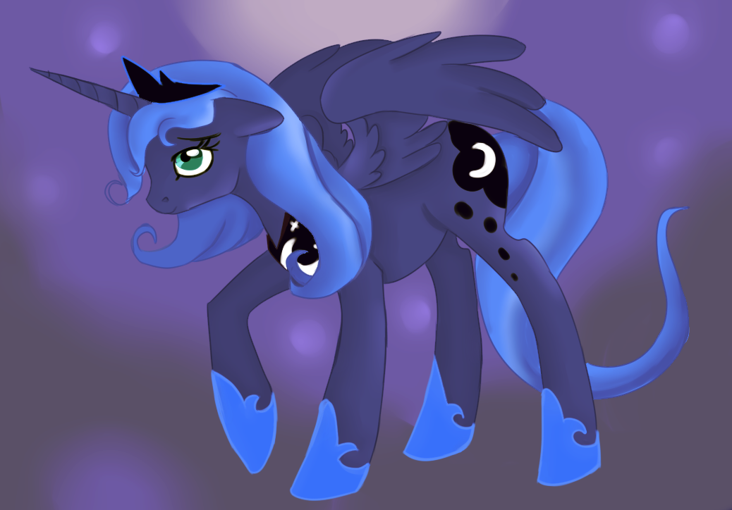 edit friendship_is_magic jbond my_little_pony painting princess_luna_(mlp) tenchi-outsuno