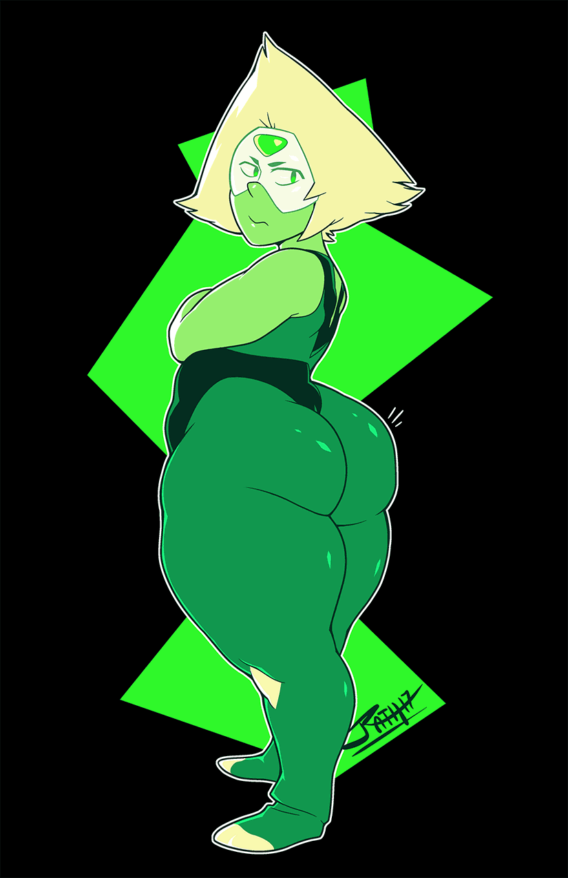 animated belly belly_expansion big_belly big_butt butt butt_expansion cartoon_network clothing expansion gem huge_butt huge_thighs inflation krimxonrage obese overweight peridot_(steven_universe) steven_universe thigh_expansion tight_clpthing torn_clothing visor