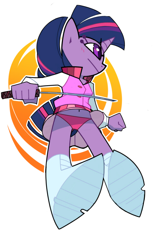 anthro chibi clothed clothing equine female footwear friendship_is_magic hair horn mammal my_little_pony polywomple shoes solo twilight_sparkle_(mlp) underwear unicorn