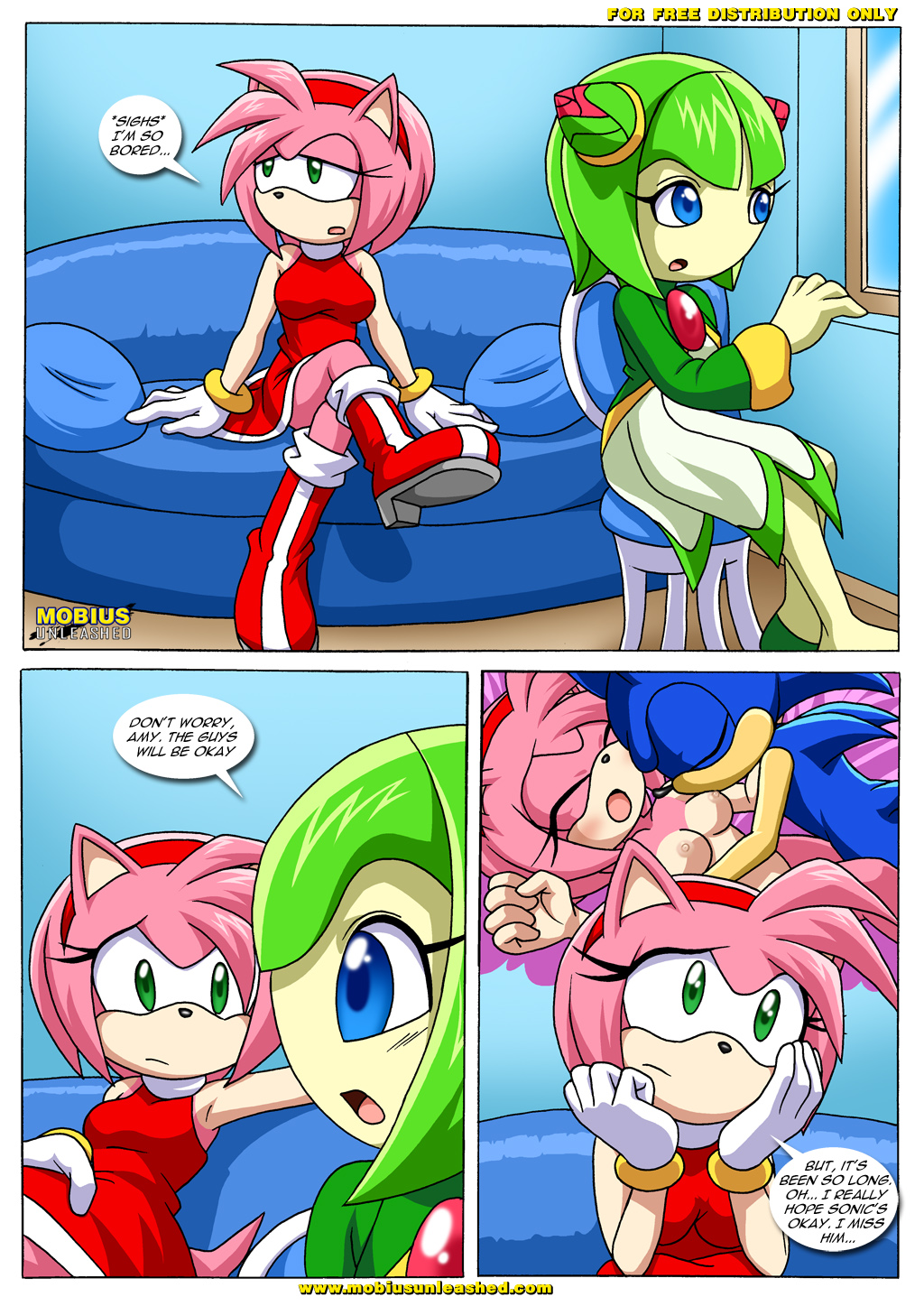 amy_rose anthro bbmbbf blue_eyes breasts clothing cosmo_the_seedrian dress erect_nipples eyes_closed fantasy flower footwear fur gem green_eyes hedgehog home mammal mobius_unleashed nipples nude palcomix pillow pink_fur plant rose seedrian sex sofa sonic_(series) sonic_the_hedgehog sonic_the_hedgehog_(series) window