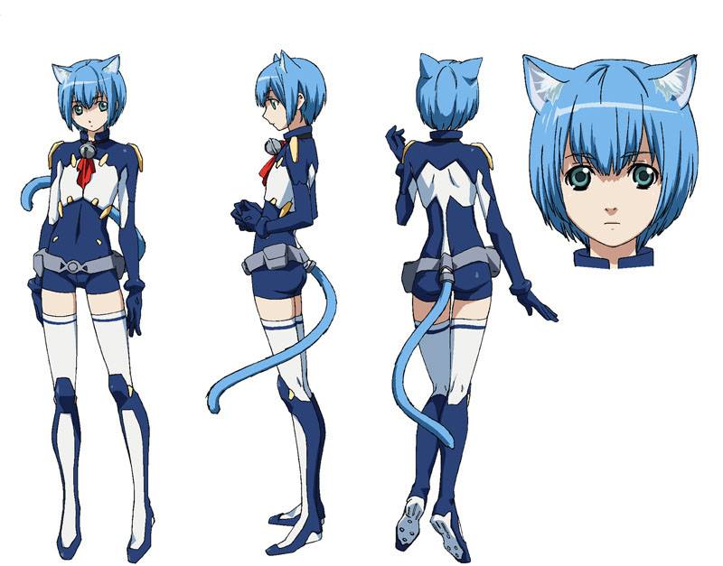 1girl aqua asobi_ni_iku_yo! back_jingle_bell blue_hair bodysuit boots cat_ears cat_girl cat_tail closed_mouth eyes female fringe full_body gloves kemonomimi melwin monster_girl short_hair side_view simple_background socks solo stand standing suit tail white_background woman