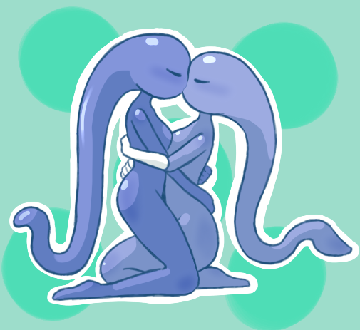 aqua_(nekuzx) daughter elemental female female/female fisa_(nekuzx) incest kissing mother mother_and_daughter nekuzx nude parent water