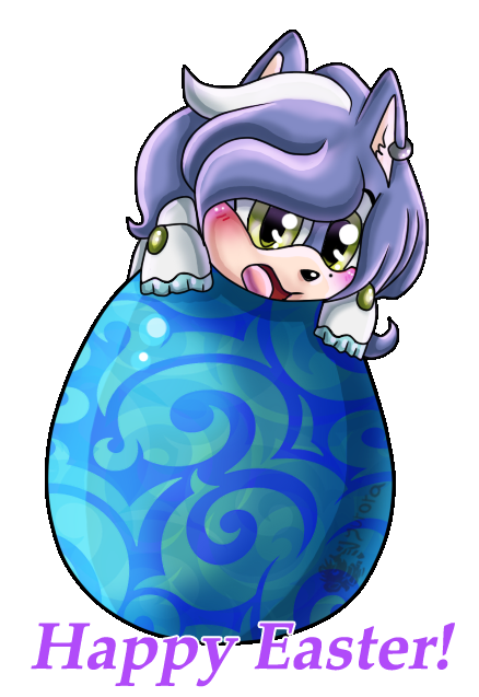 2017 blush chibi cute ear_piercing easter easter_egg egg fan_character fc female hedgehog holidays mammal nyurora piercing smile sonic_(series) ych