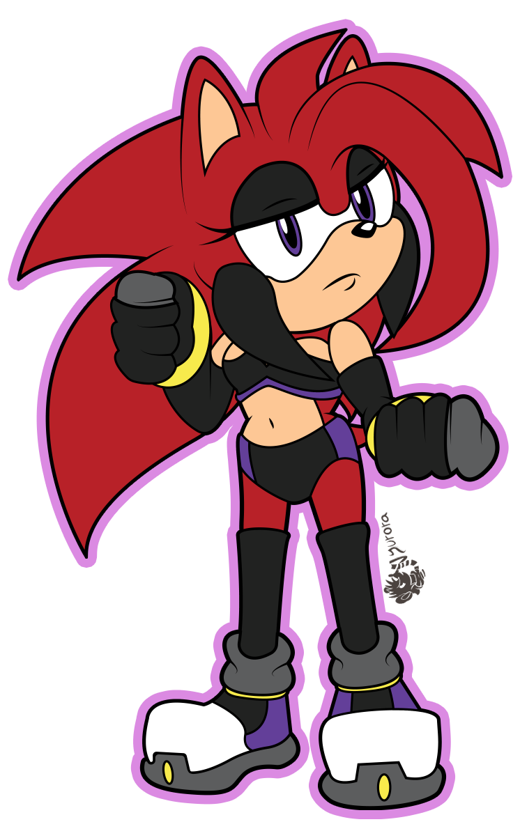 2017 anthro bananabu challenging digital_media_(artwork) fan_character fc female flat_(disambiguation) flat_colors full_body hedgehog invalid_tag kenny mammal mobian_hedgehog nyurora solo sonic_(series)