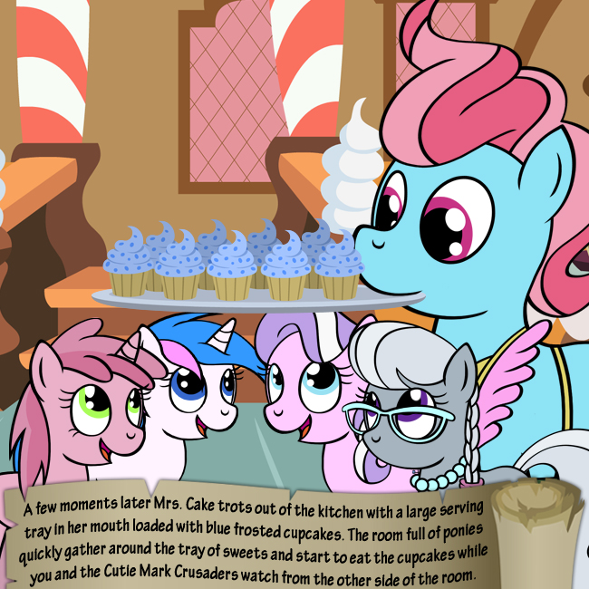 bitterplaguerat comic cupcake dialogue earth_pony english_text equine food friendship_is_magic horn horse mammal mrs_cake_(mlp) my_little_pony plate pony silver_spoon_(mlp) text unicorn