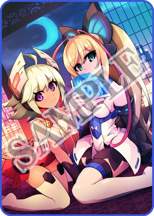 2girls azure_striker_gunvolt azure_striker_gunvolt_2 joule_(gunvolt) lumen_(gunvolt) multiple_girls roro_(gunvolt)