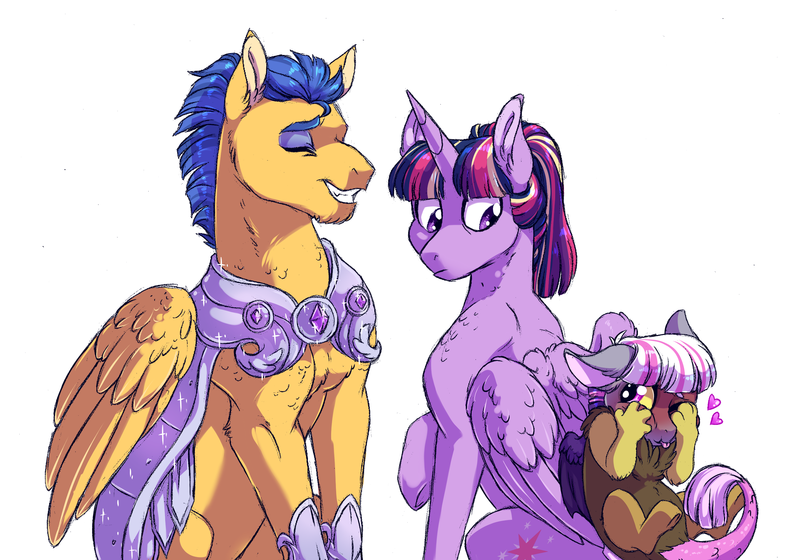 &lt;3 armor draconequus equine eyeshadow fan_character female flash_sentry_(mlp) friendship_is_magic horn lopoddity makeup male mammal my_little_pony pandora_(lopoddity) pegasus story story_in_description twilight_sparkle_(mlp) winged_unicorn wings