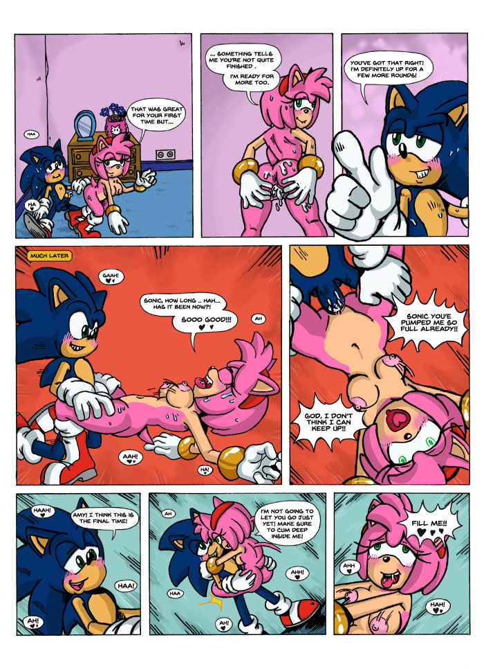 &lt;3 amy_rose anthro anus areola balls big_breasts big_butt breasts butt comic cum cum_in_pussy cum_inside dialogue duo english_text erect_nipples erection female hedgehog male mammal nipples omegazuel penetration penis pussy sex sonic_(series) sonic_the_hedgehog text vaginal vaginal_penetration