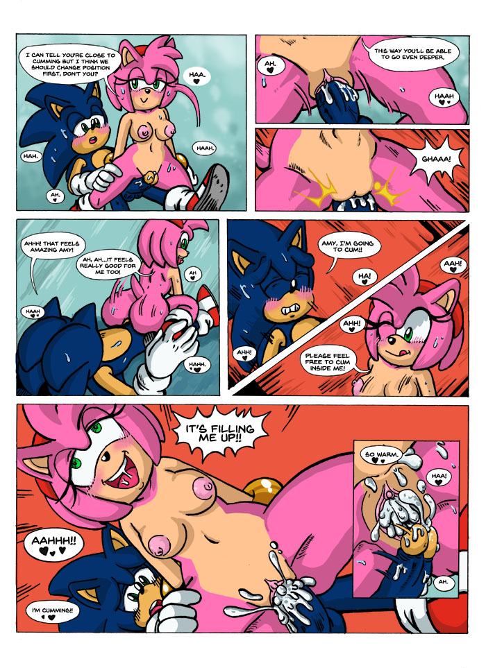 &lt;3 amy_rose anthro areola balls big_breasts breasts comic cum cum_in_pussy cum_inside dialogue duo english_text erect_nipples erection female hedgehog male mammal nipples omegazuel orgasm penetration penis pussy sex sonic_(series) sonic_the_hedgehog text vaginal vaginal_penetration