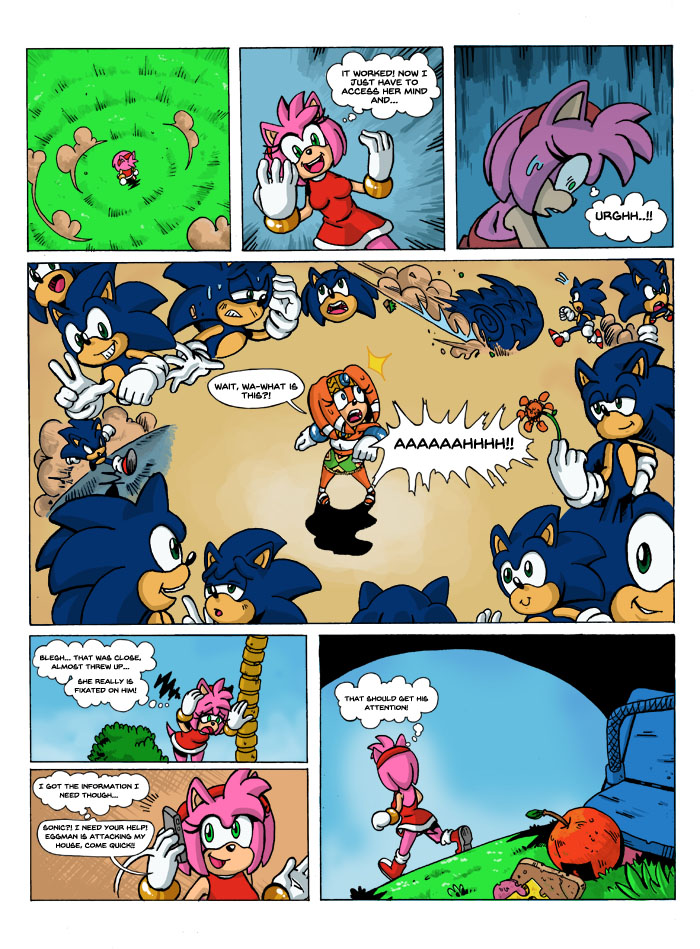 amy_rose anthro comic echidna english_text female group hedgehog male mammal monotreme omegazuel sonic_(series) sonic_the_hedgehog text tikal_the_echidna