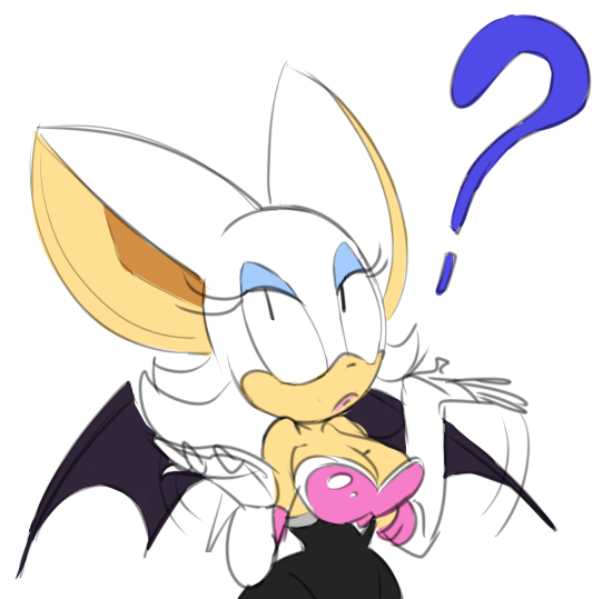? anthro armwear bat big_breasts breasts cleavage clothed clothing elbow_gloves eyelashes female frown gloves mammal ross_irving rouge_the_bat shrug simple_background solo sonic_(series) ultrahand white_background wide_hips wings