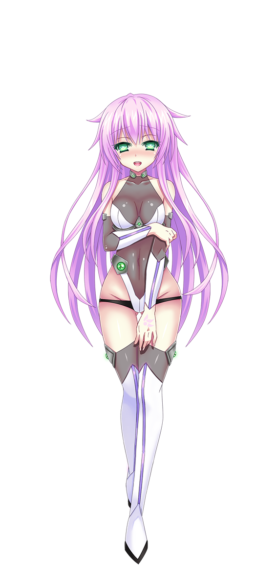 alternate_form arm_warmers ass_visible_through_thighs bangs blush boots breasts full_body green_eyes highres kantai_collection kisaragi_(kantai_collection) leotard long_hair medium_breasts open_mouth purple_eyes purple_hair sogegin solo symbol-shaped_pupils tattoo thigh_boots thigh_gap thighhighs transparent_background