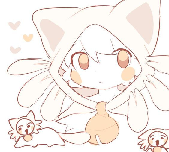 amphibian anthro axolotl bell bell_collar blush chibi clothing collar domestic_cat felid feline felis feral food food_creature fur hair heart_symbol hoodie hybrid joycawn looking_at_viewer male mammal marine mole_salamander salamander simple_background solo tail tofu_(food) tofu_(joycawn) topwear